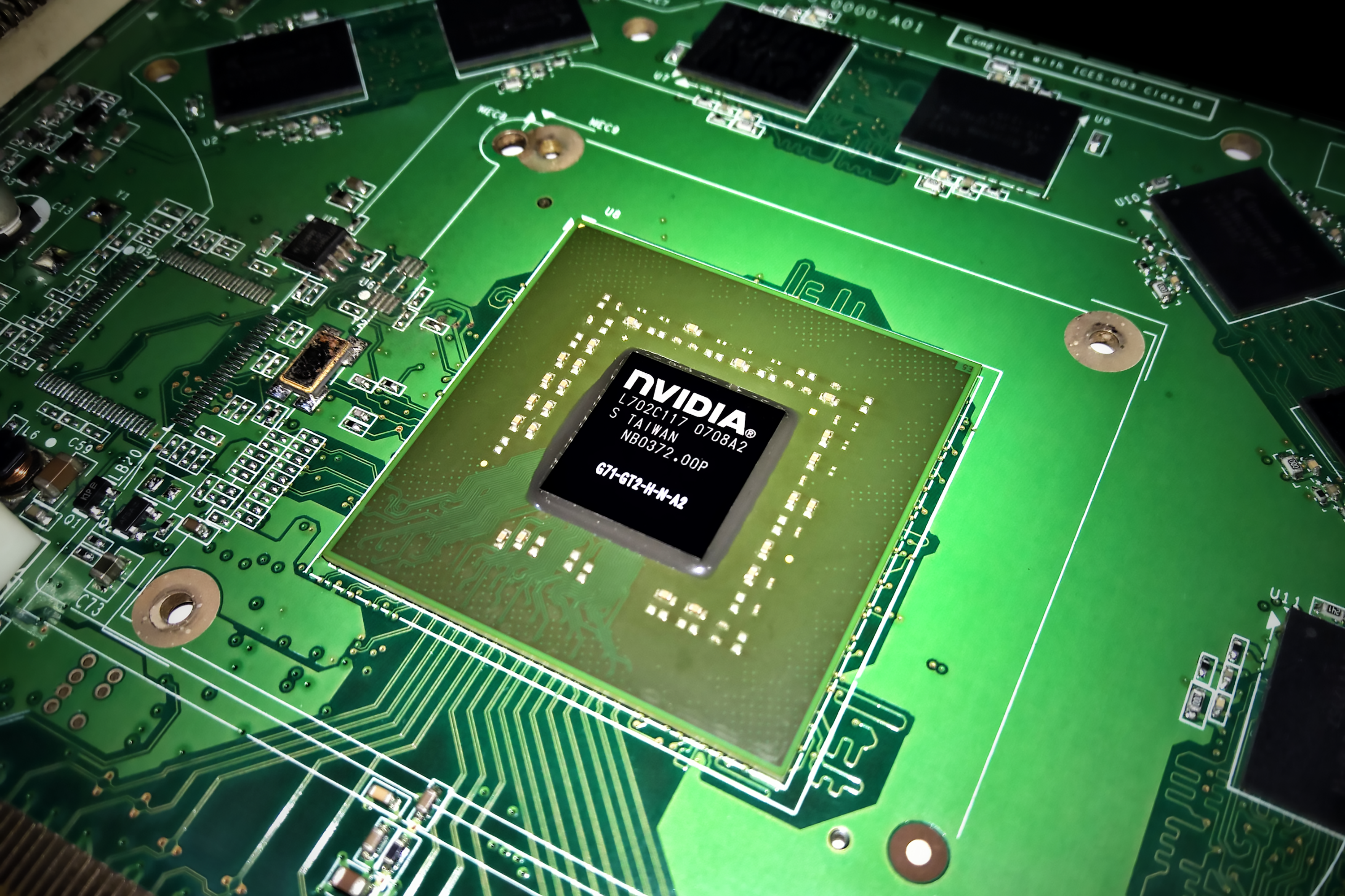 Photo of a Nvidia chip