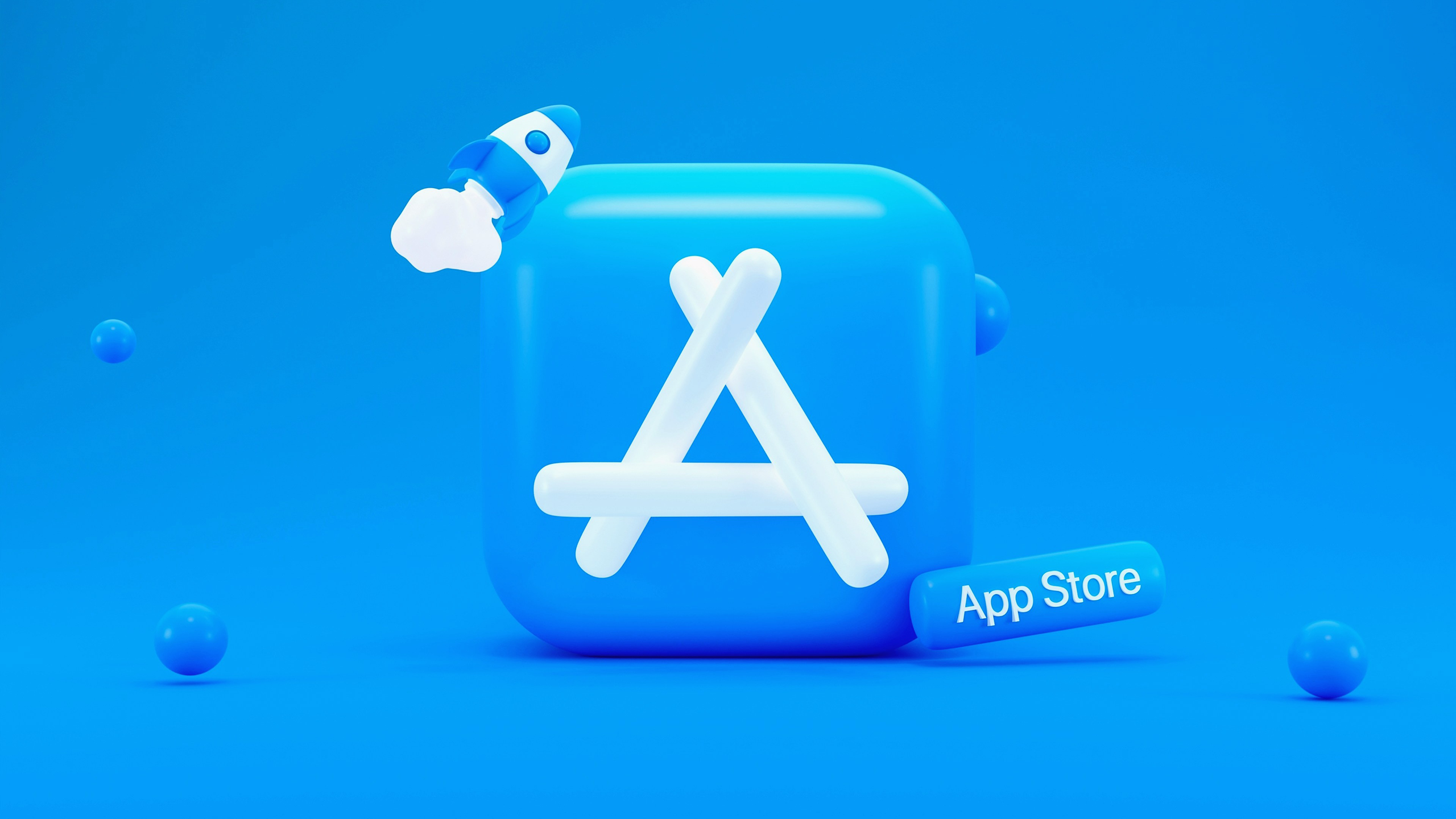 3D mockup of Apple's App Store icon