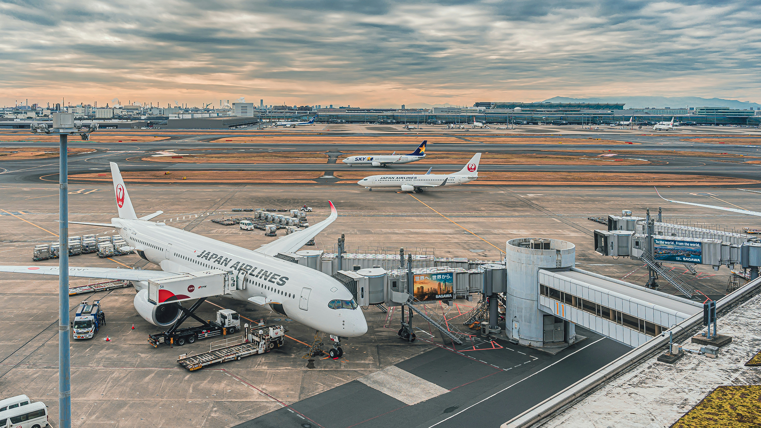 Photo of a Japan Airlines plane at Tokyo Haneda Airport, Japan