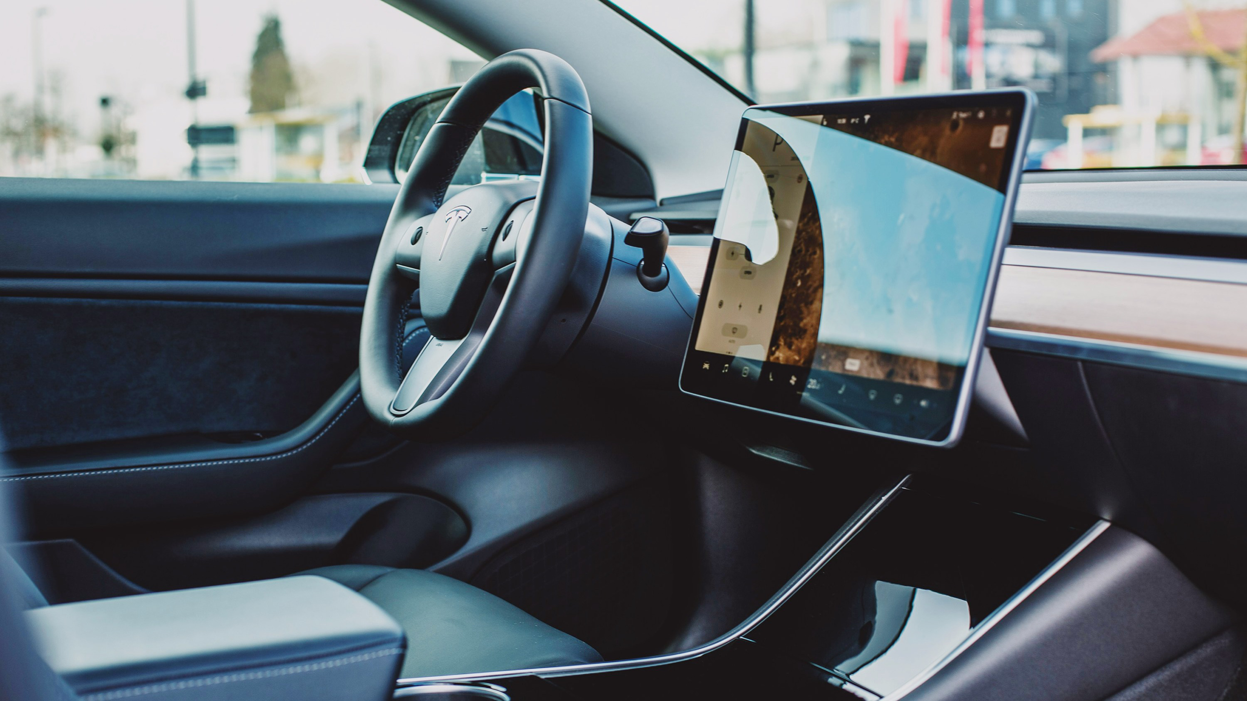 Photo of a Tesla interior
