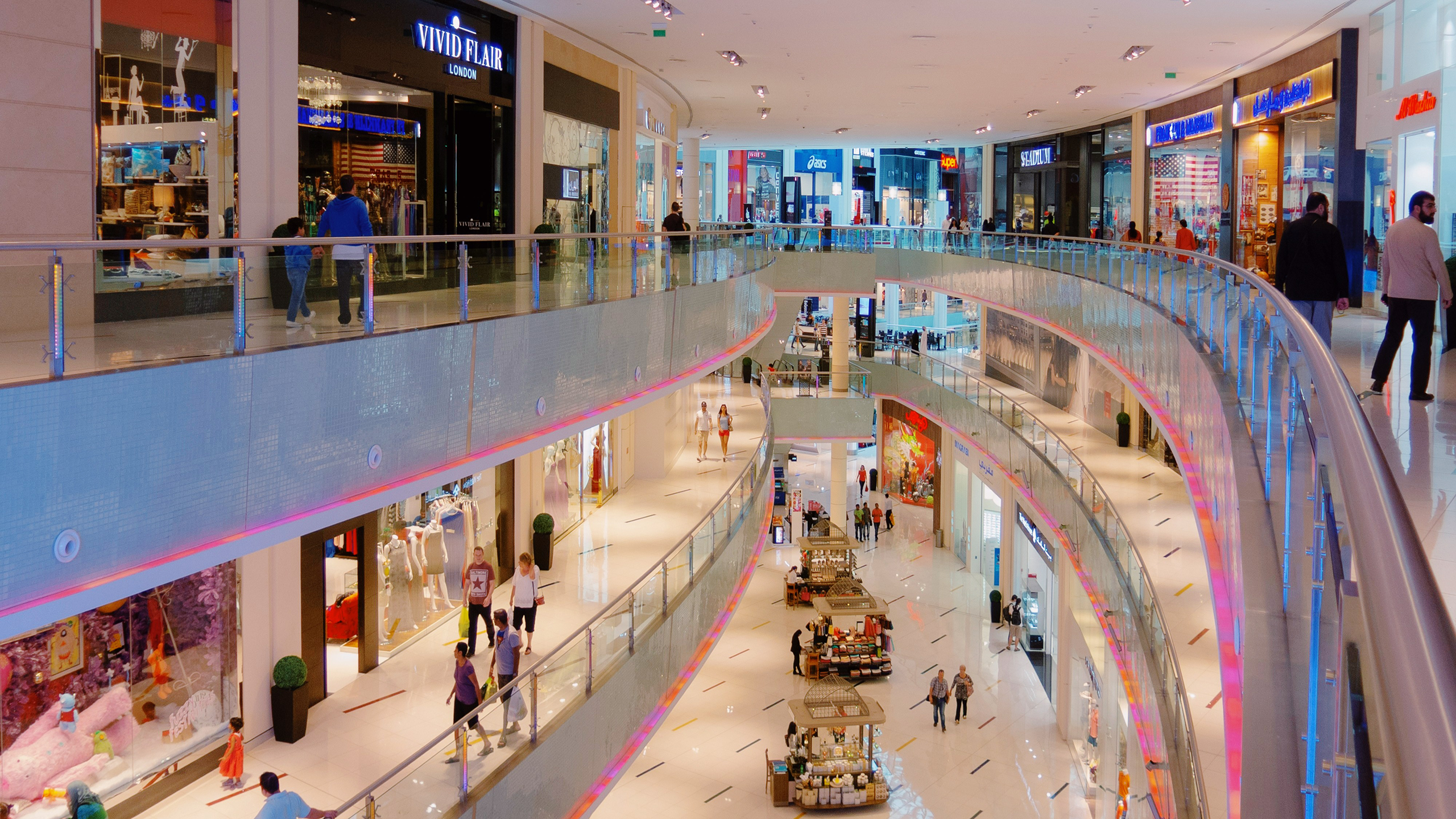 Photo of an indoor shopping mall