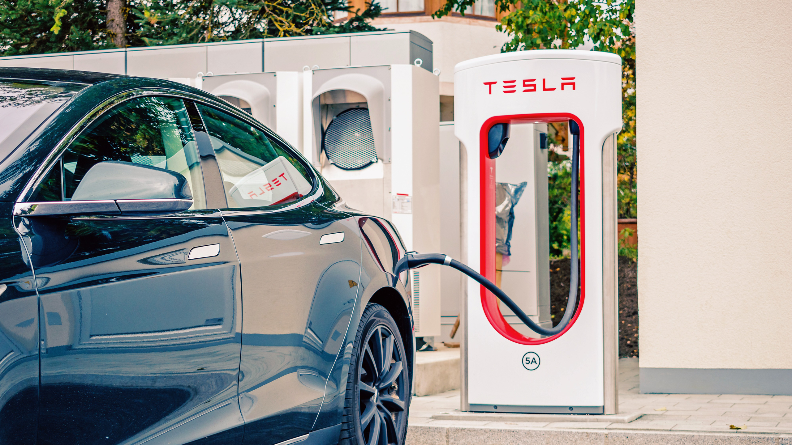 Photo of a Tesla Supercharger