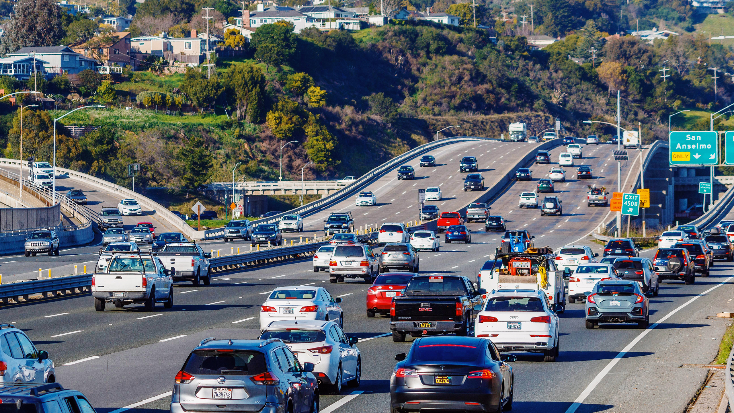 Photo of cars driving on a freeway