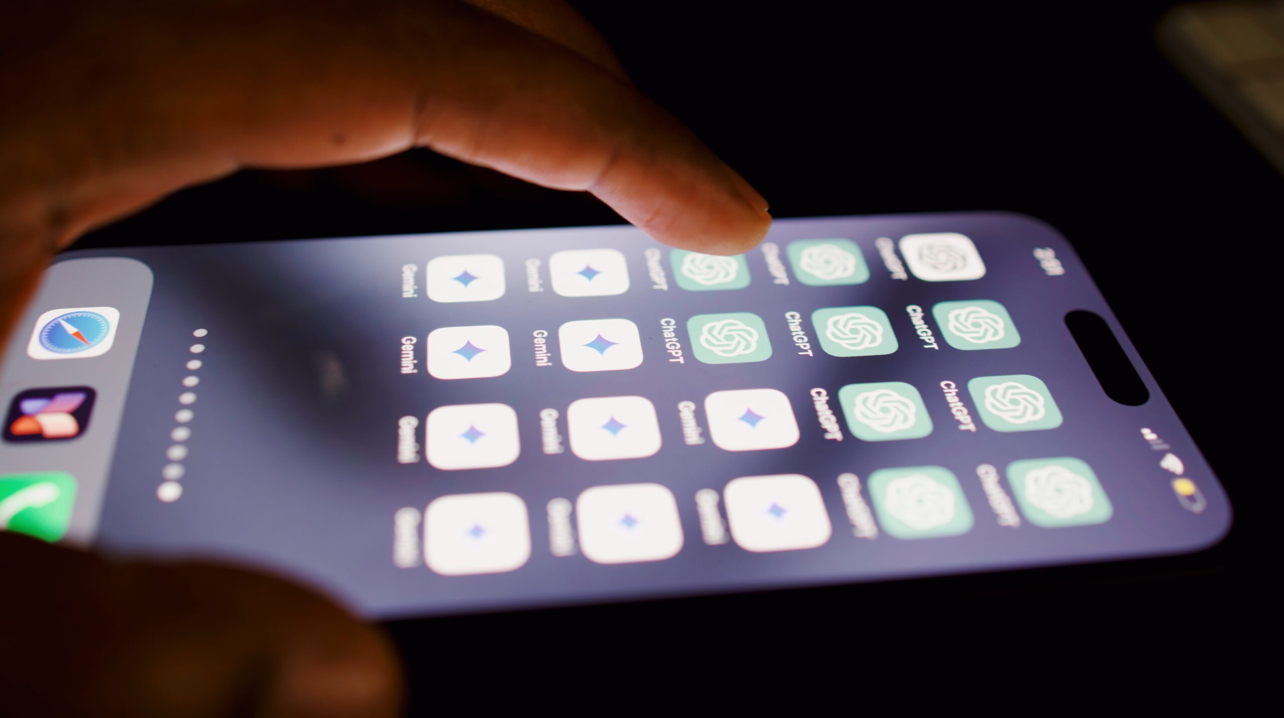 Photo of AI apps on an iPhone