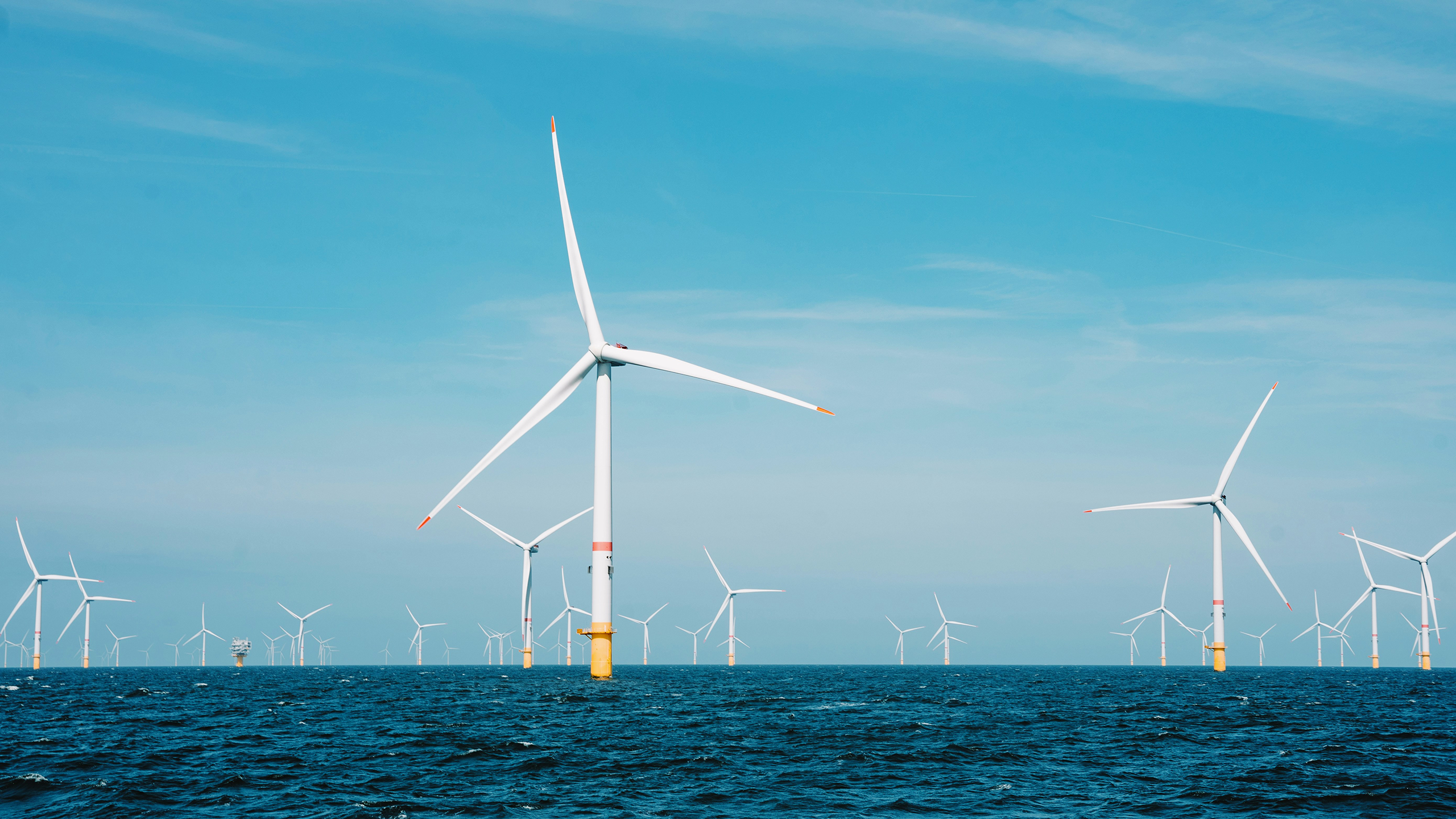 Photo of offshore wind turbines