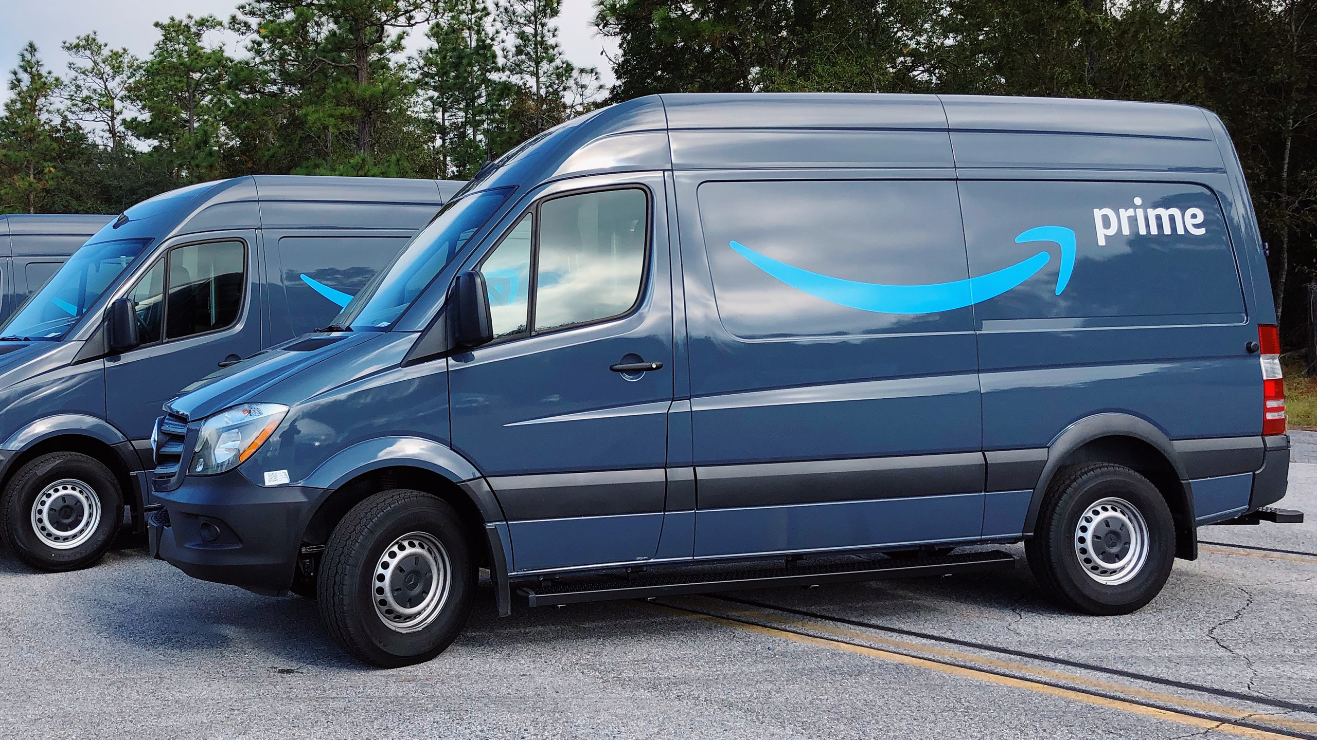 Photo of Amazon Prime delivery trucks