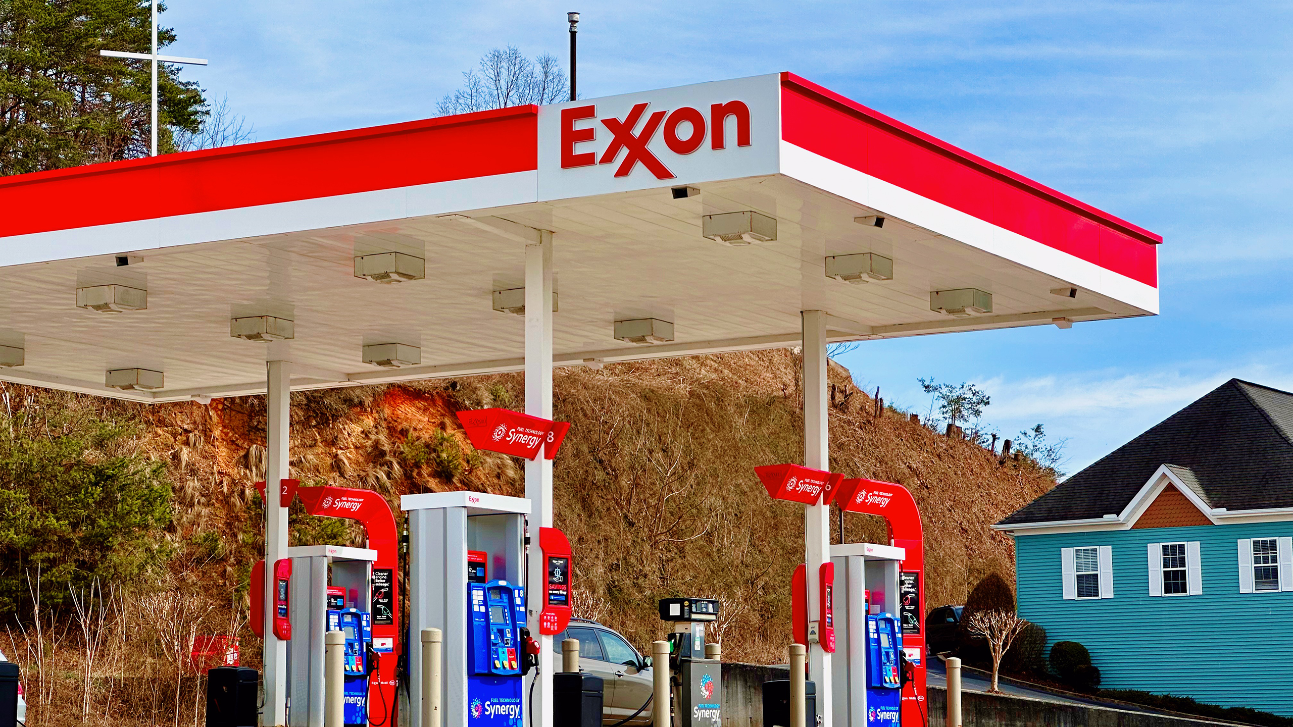 Photo of an Exxon gas station
