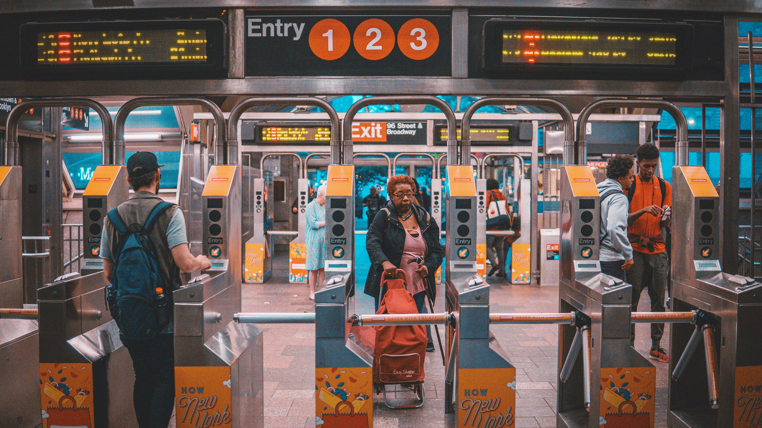 Photo of a NYC subway station