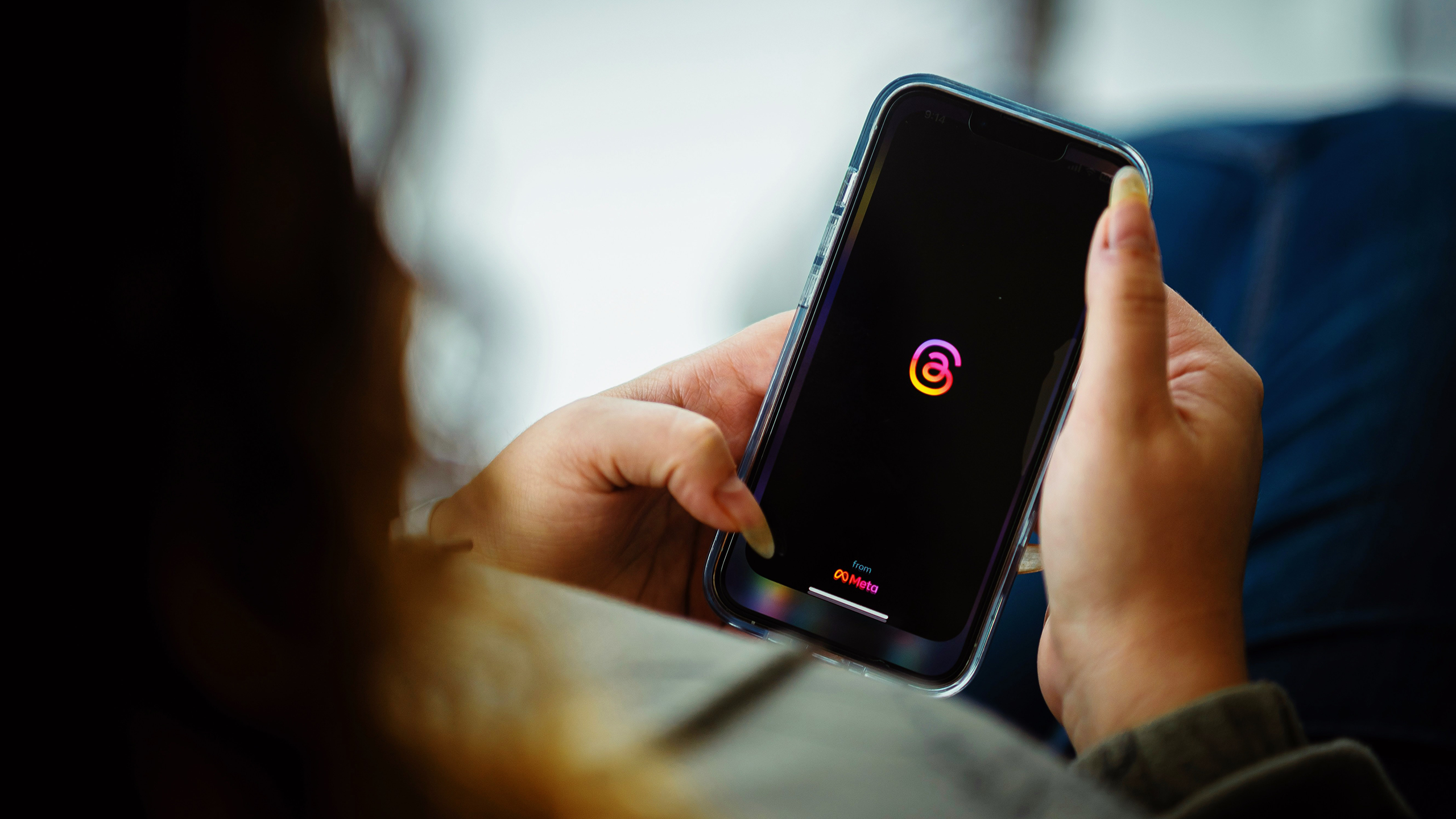 Photo of the Threads app on an iPhone