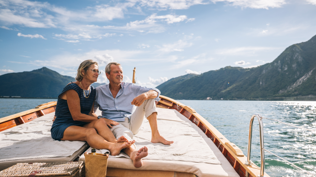 Photo of a couple on a boat