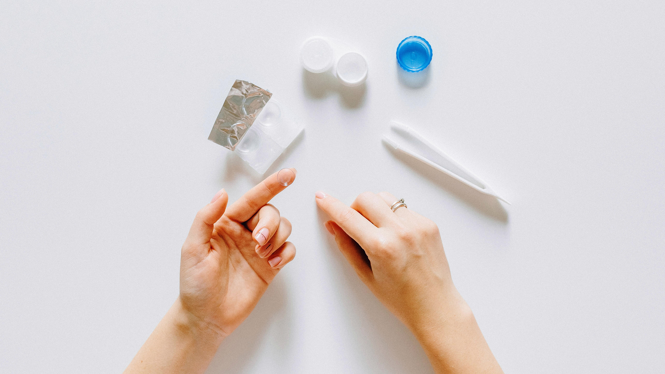 Photo of contact lenses