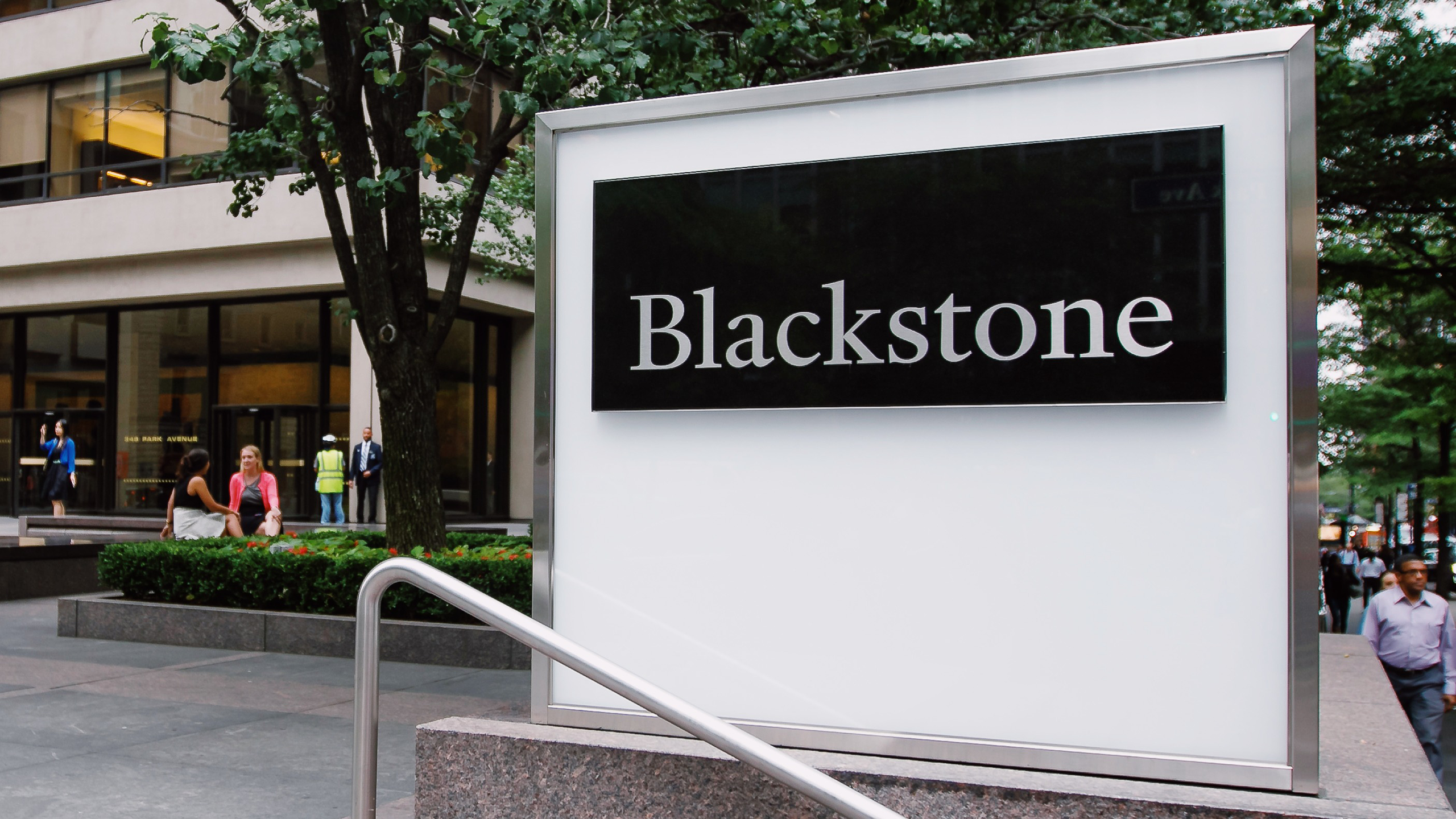 Photo of a Blackstone office sign