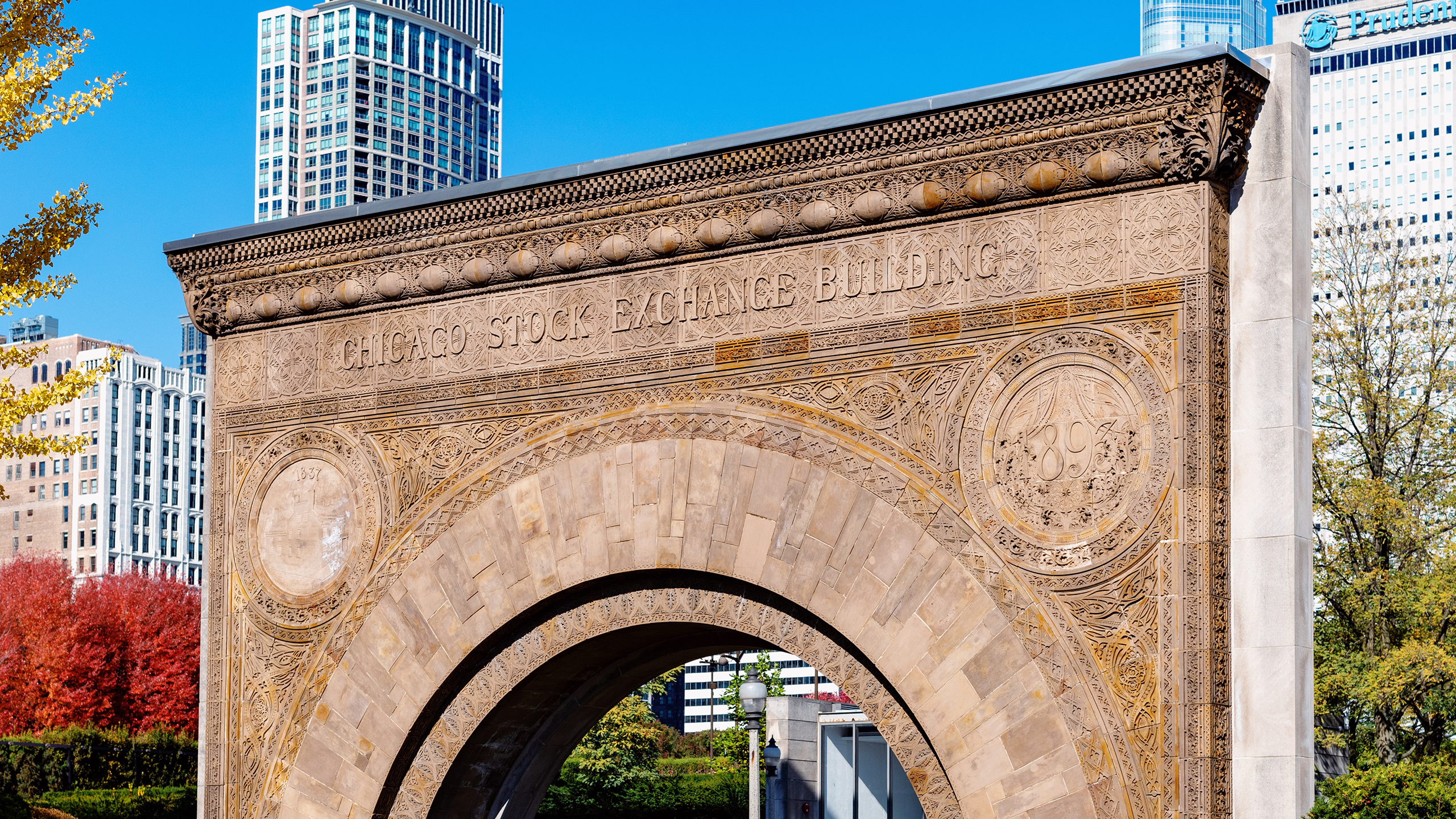Photo of the Chicago Stock Exchange Building Arch