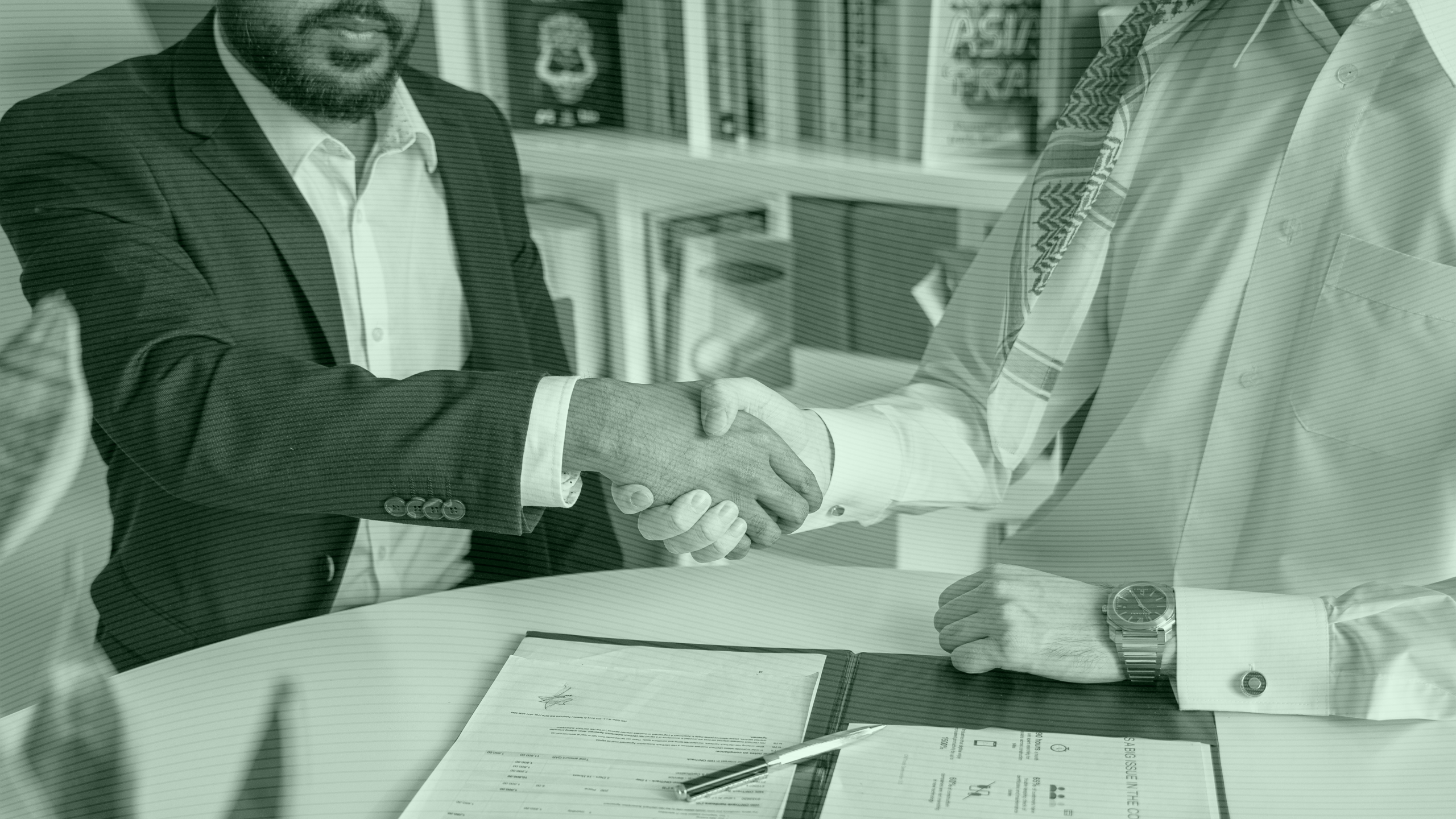 Photo of a business deal handshake