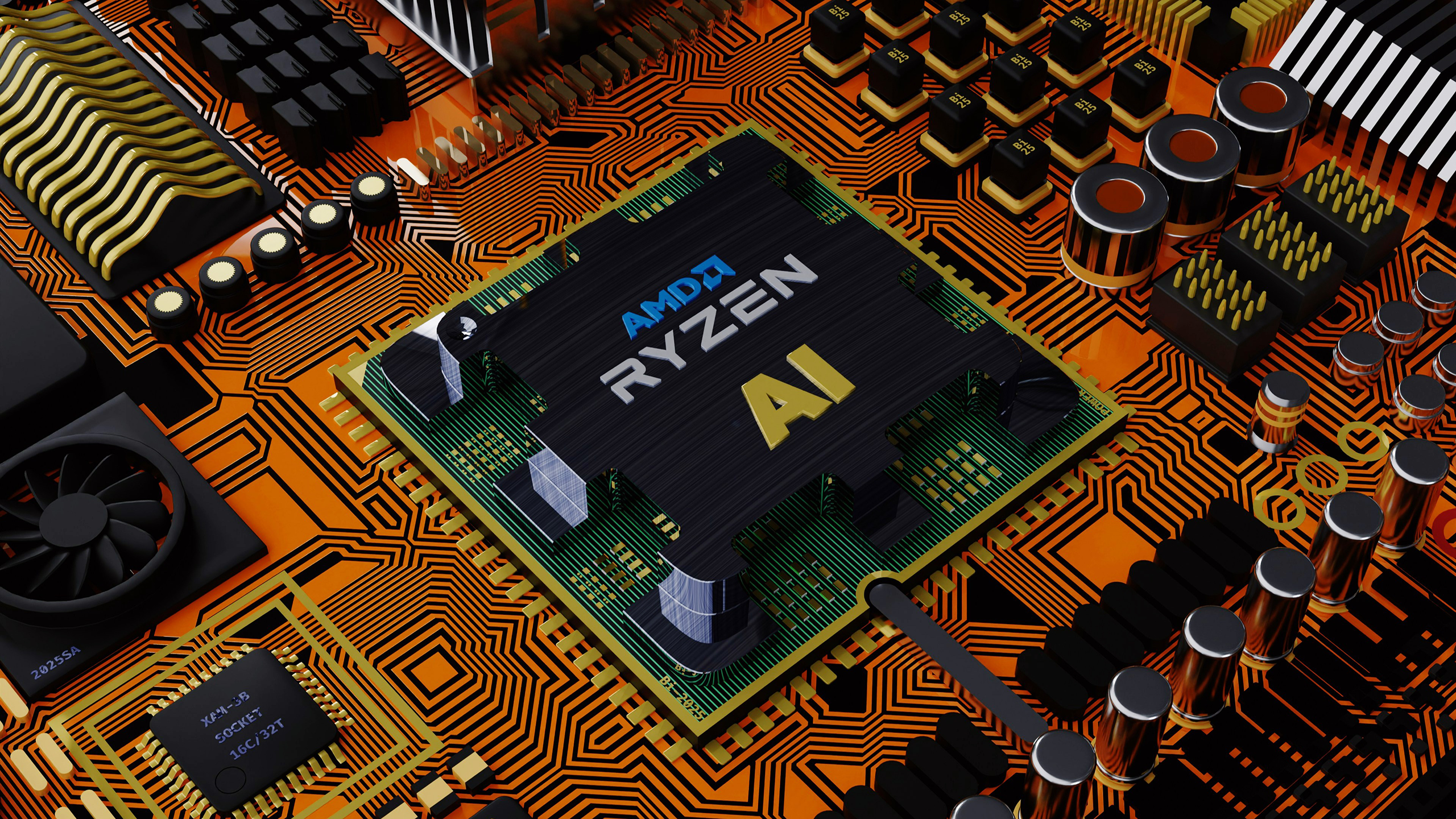 Photo of an AMD AI chip