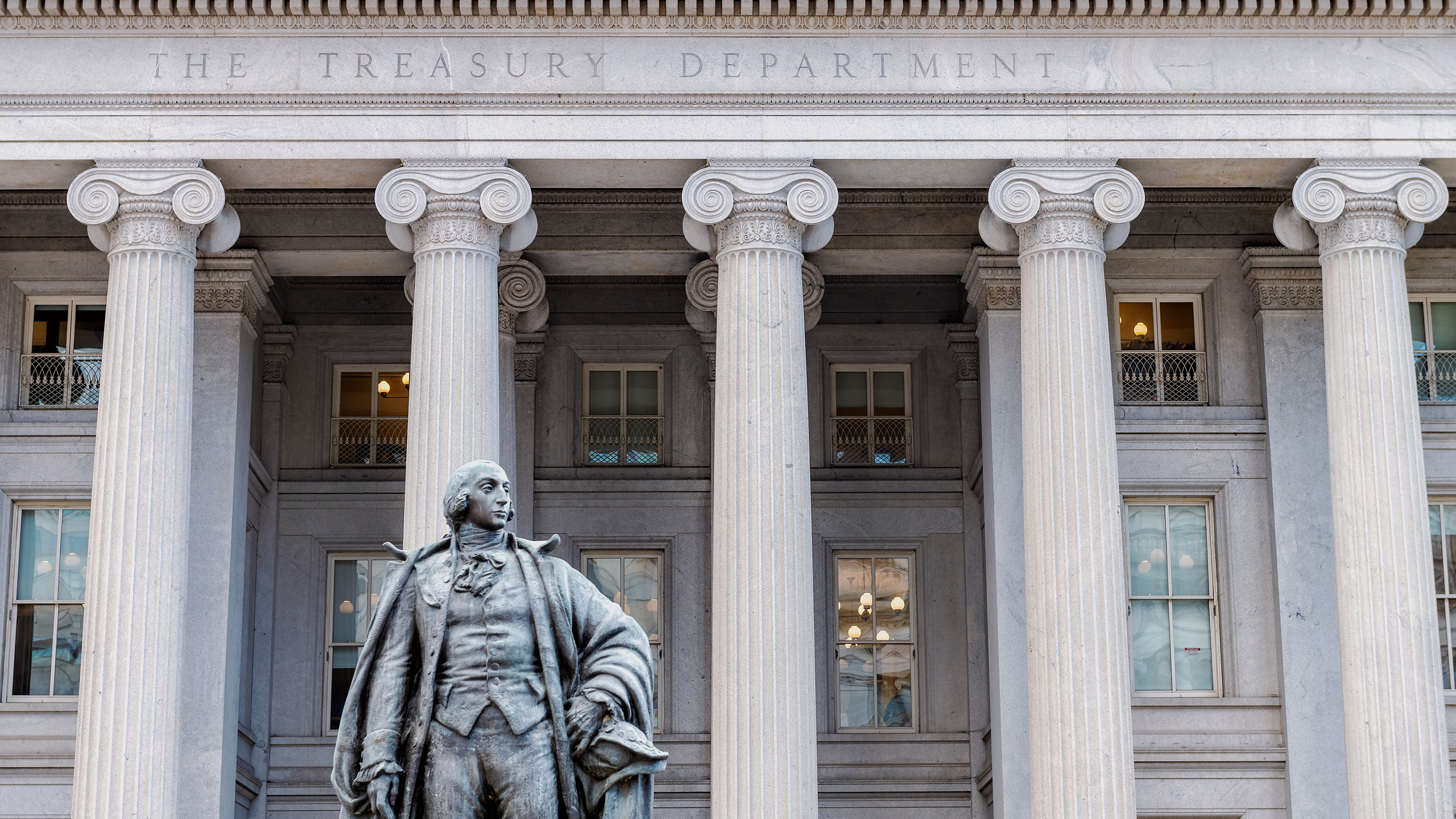 Photo of the US Treasury Department building