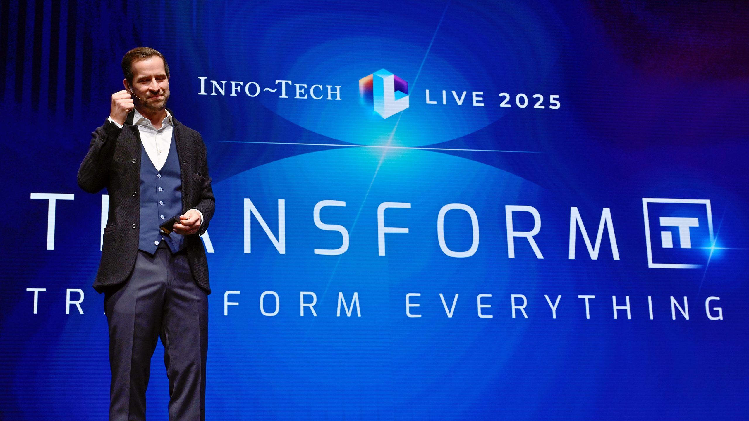 Photo of Info-Tech CEO Tom Zehren at the 2025 Info-Tech live conference