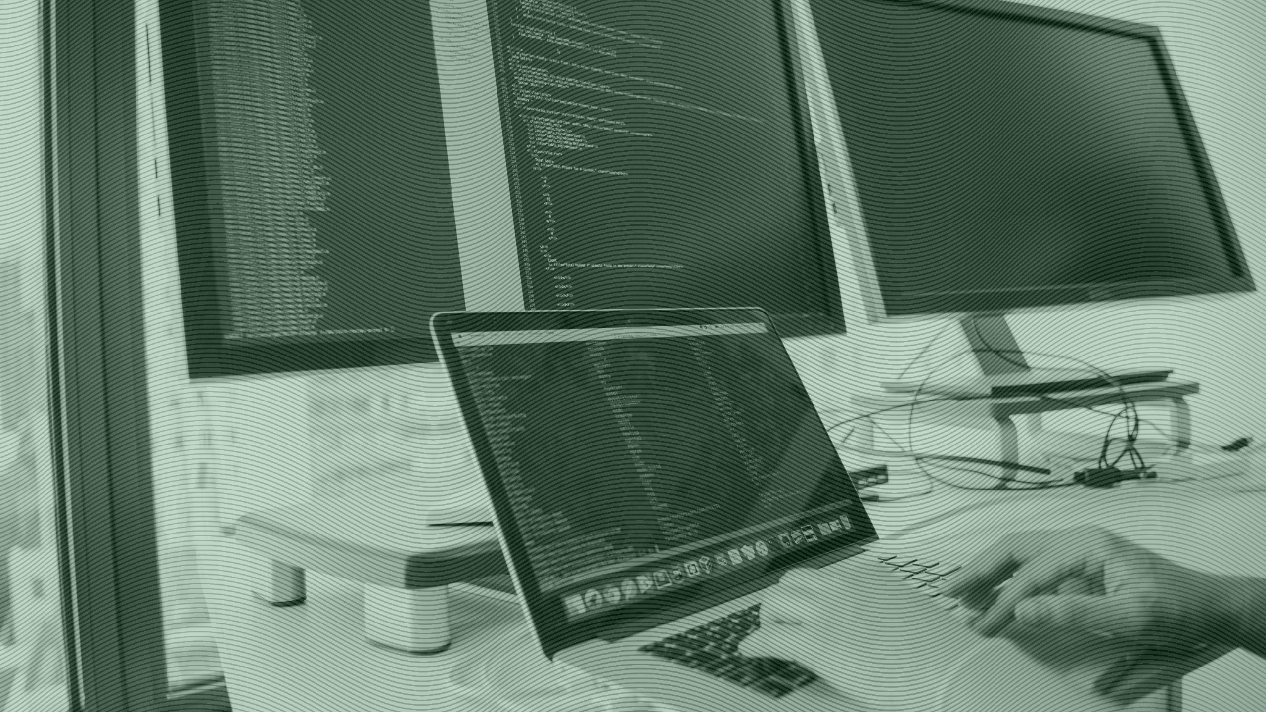 Photo of a person coding on a computer