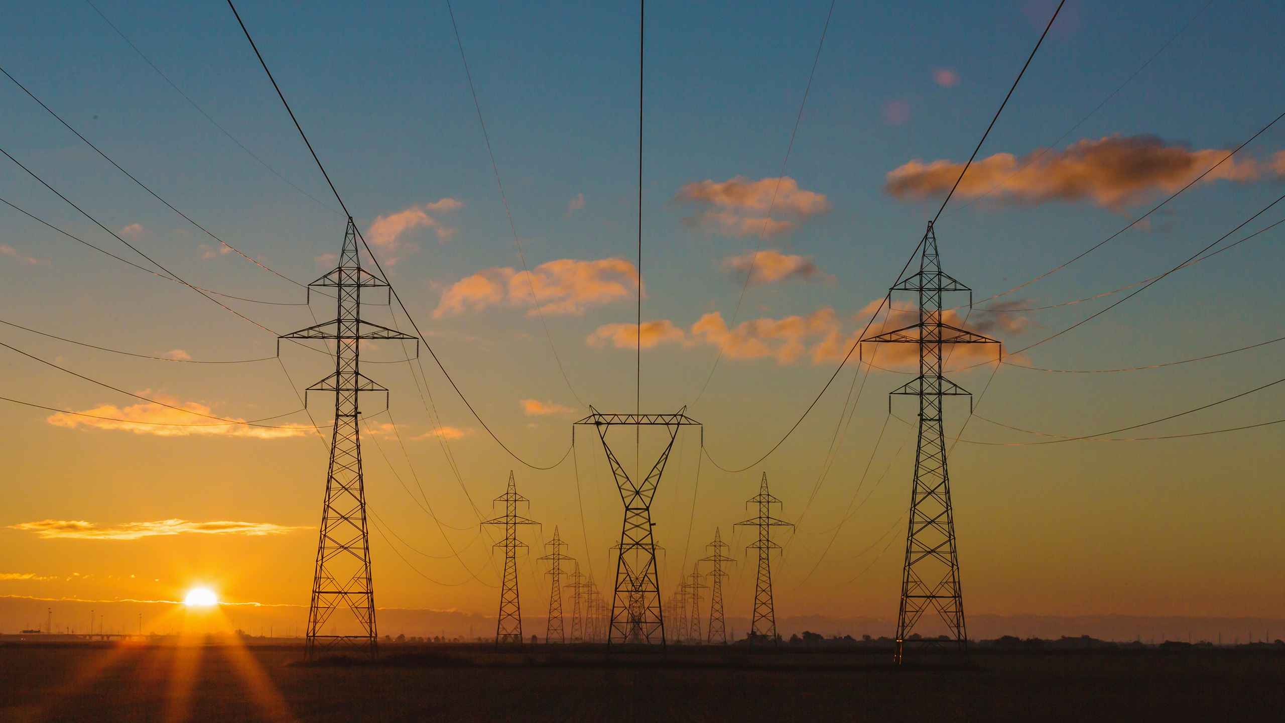 Photo of power pylons
