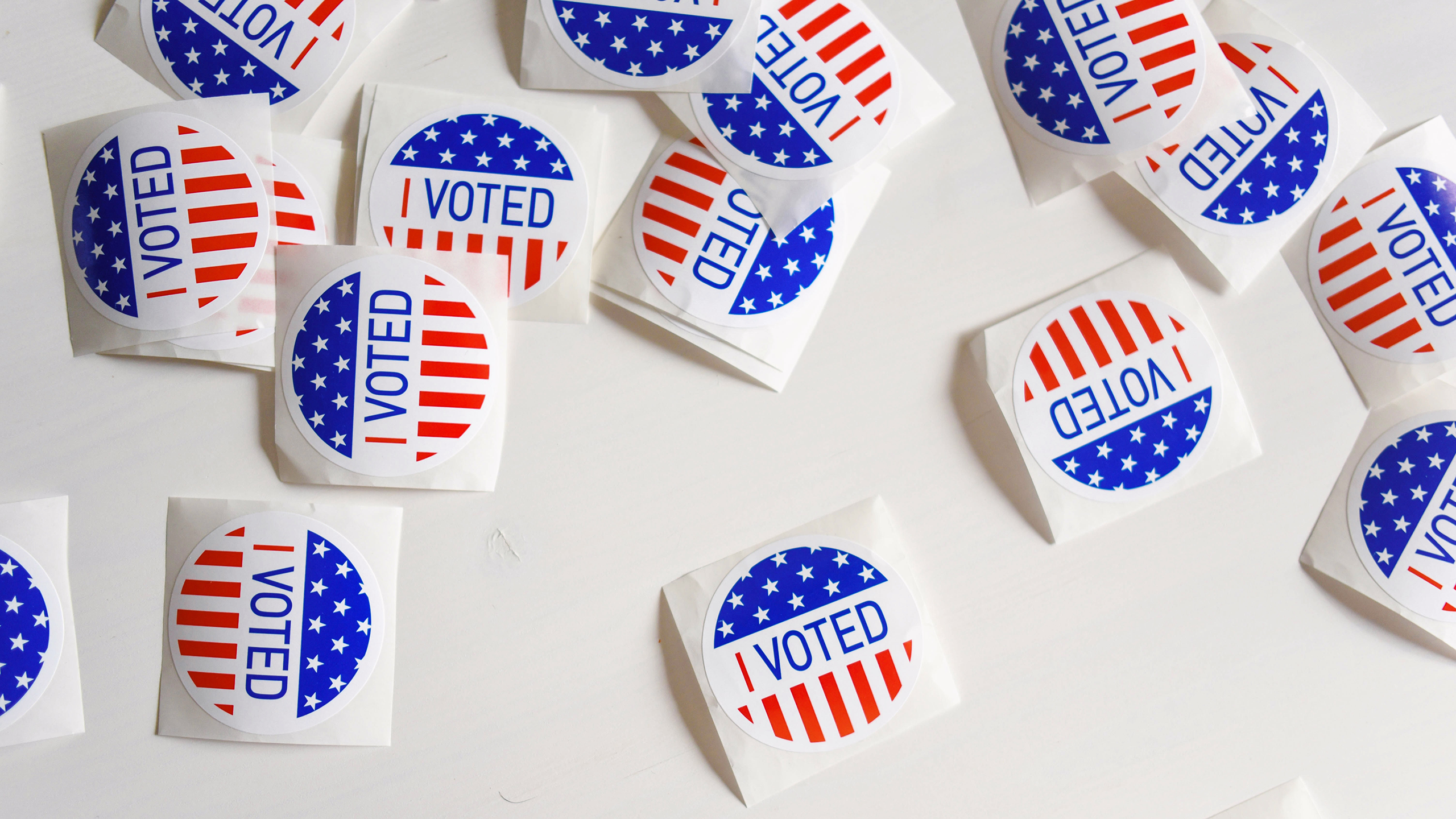 Photo of voting stickers