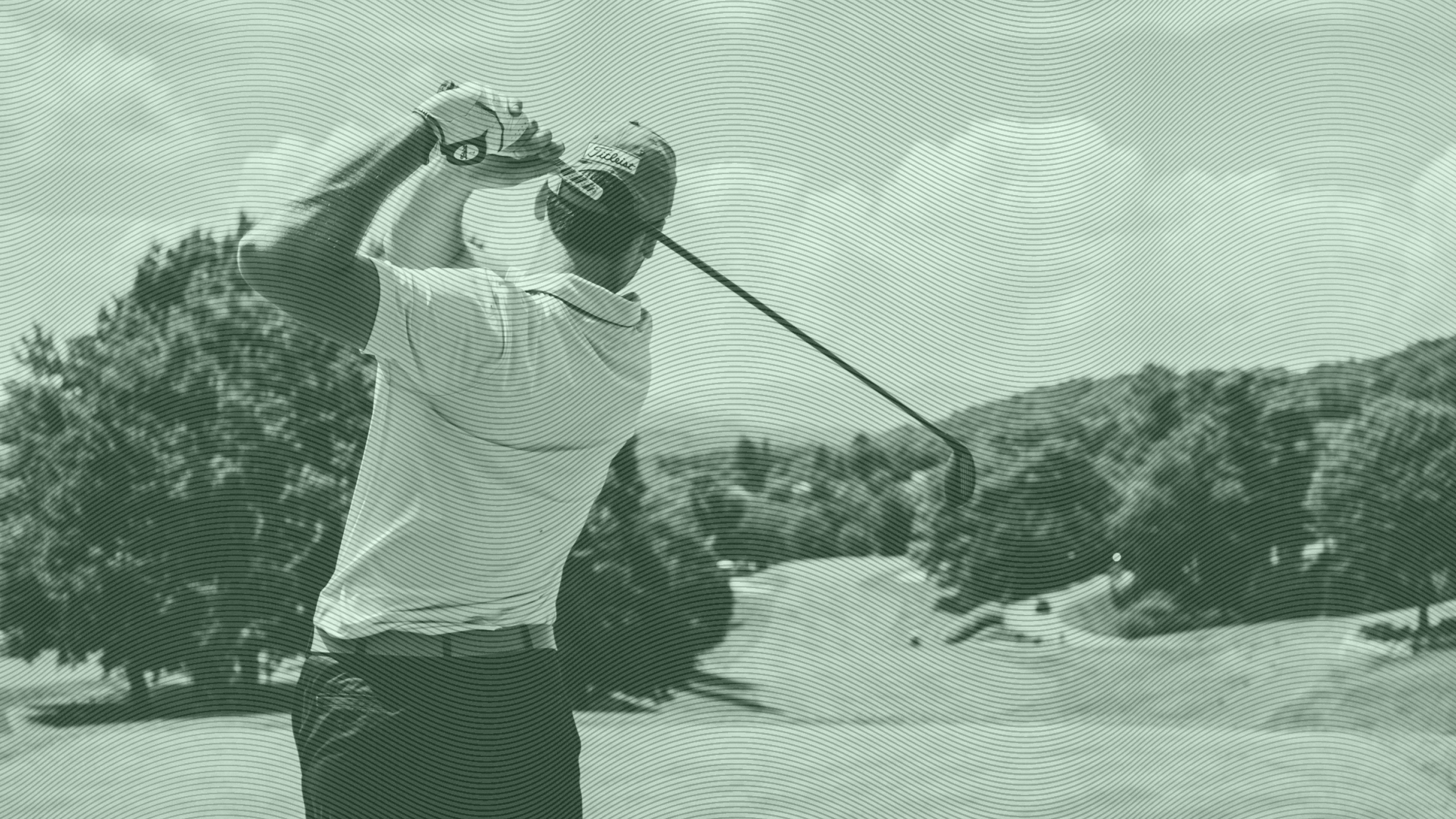 Photo of a person golfing
