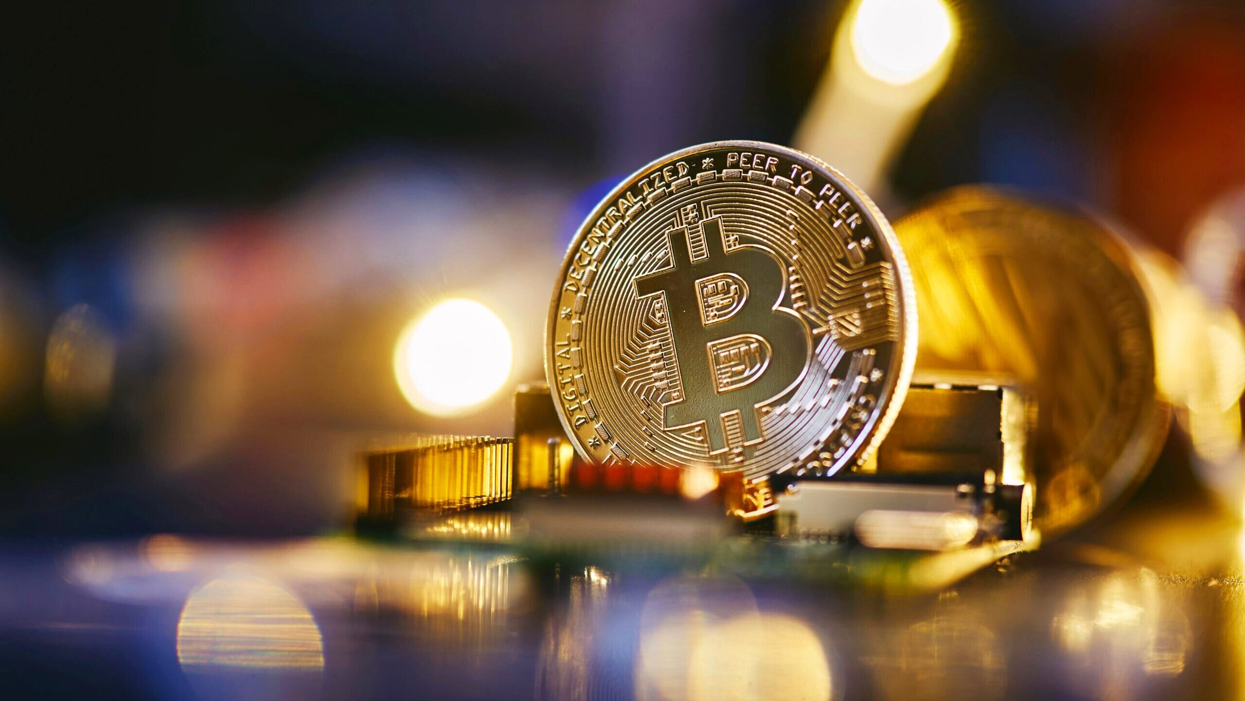 Photo of a "physical" bitcoin.