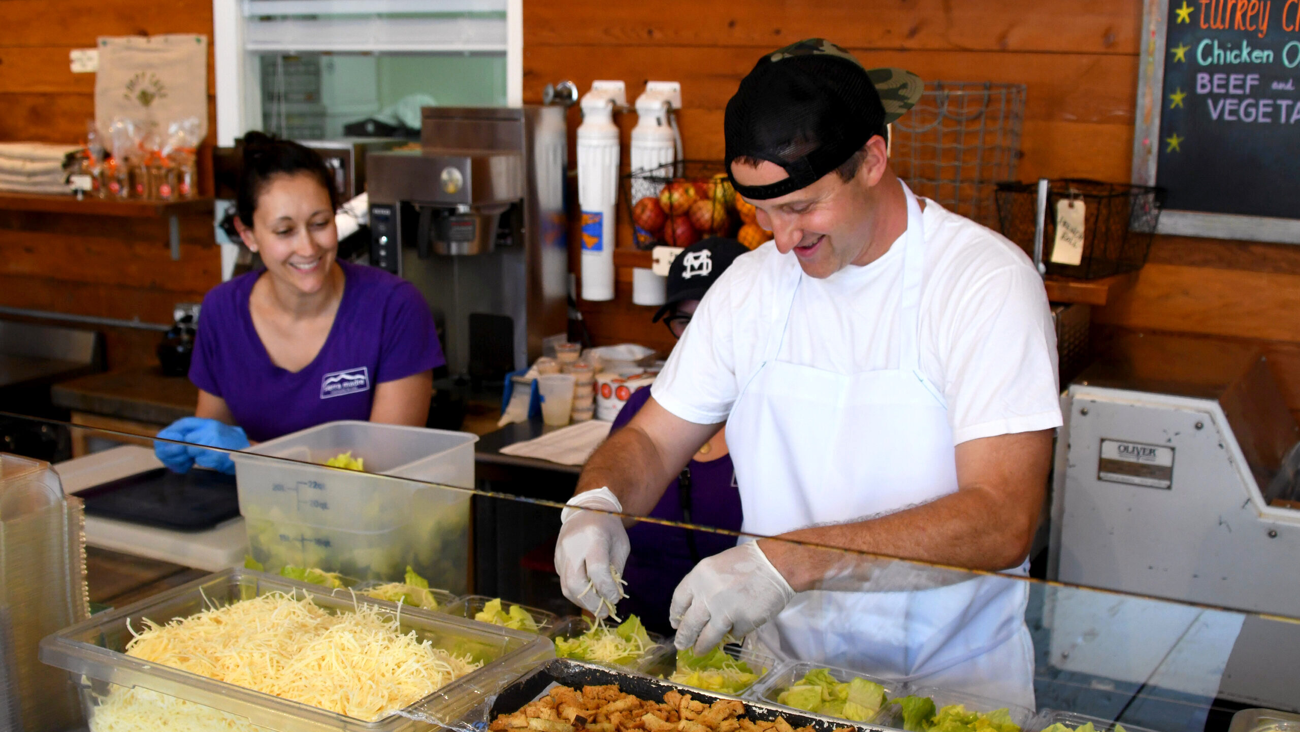Photo of workers at a locally-owned bakery in California.