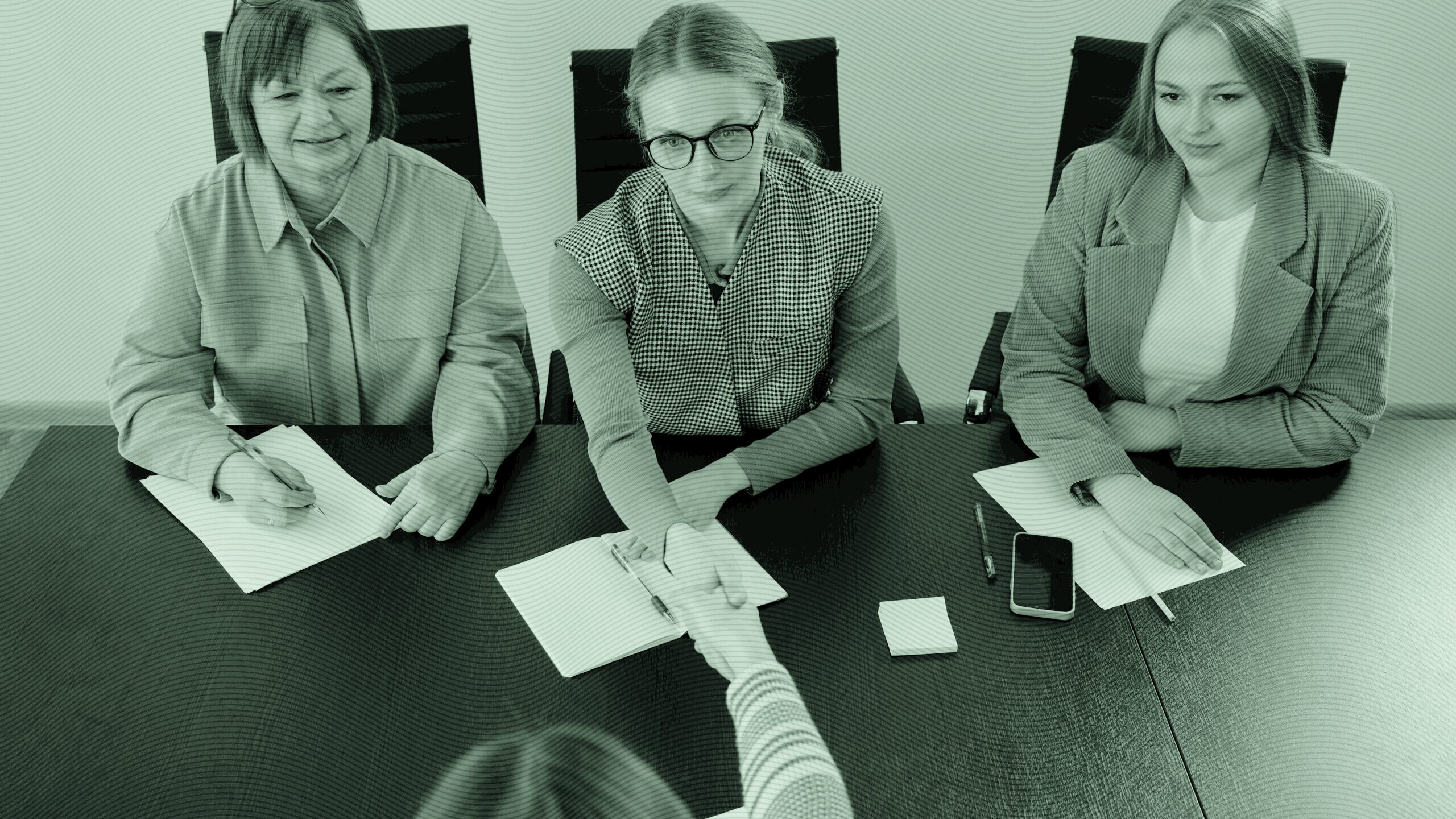 A hiring meeting.
