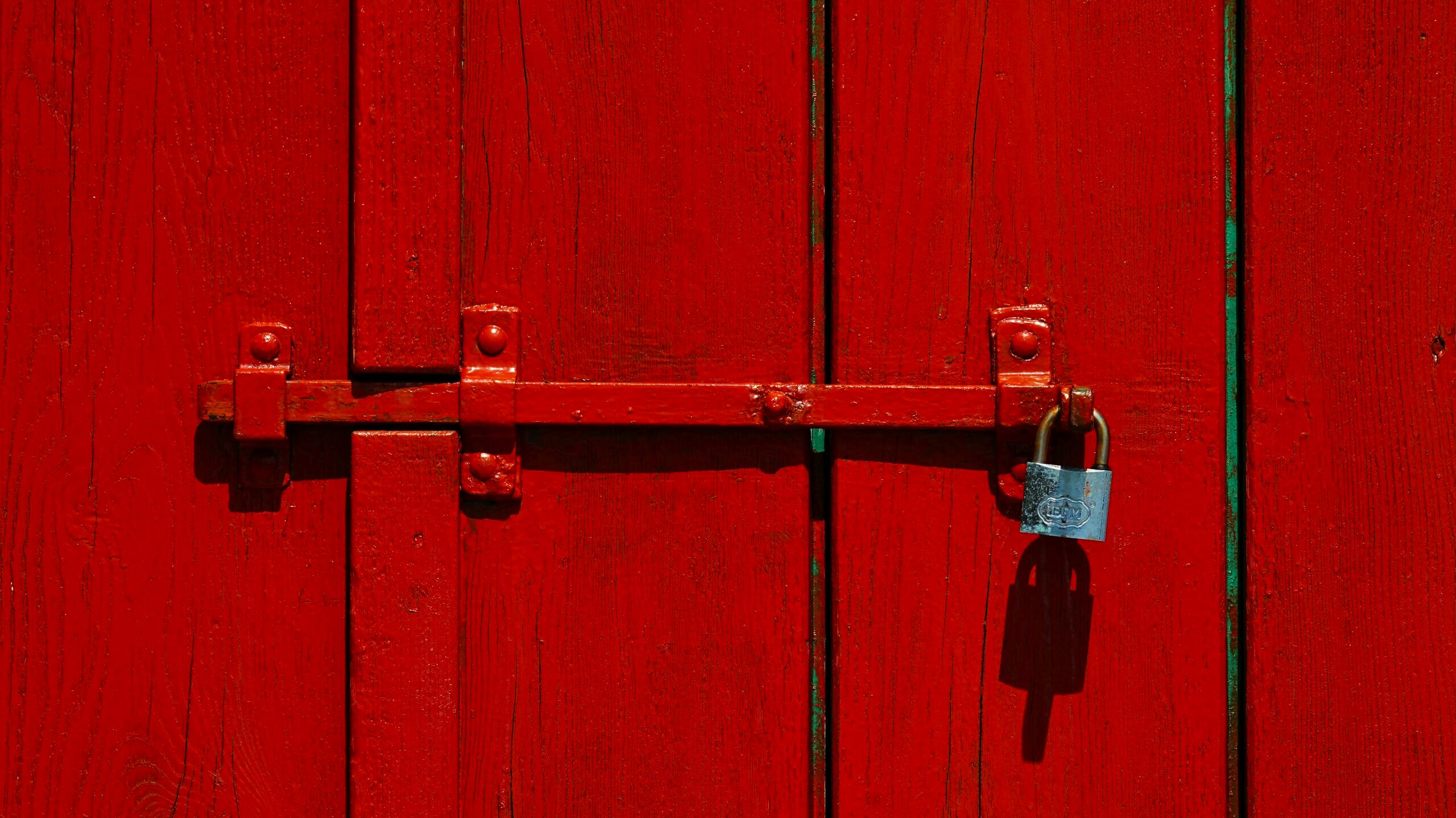 Door with lock.
