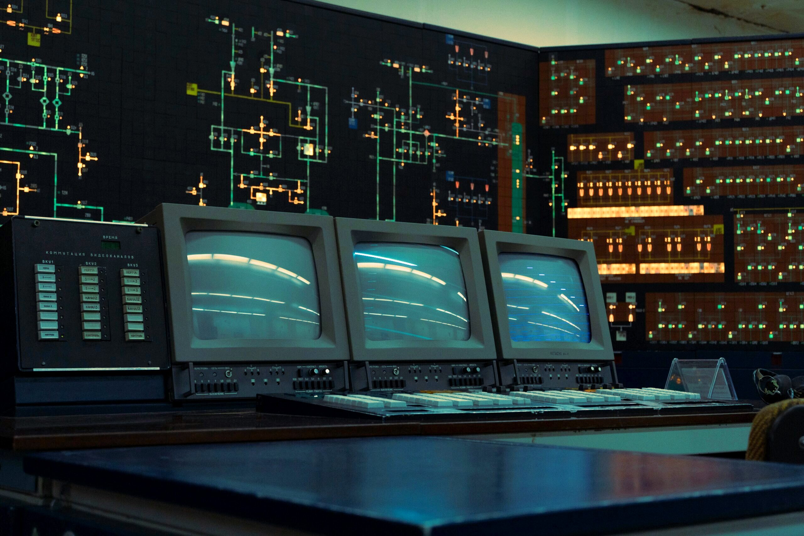A computer room.