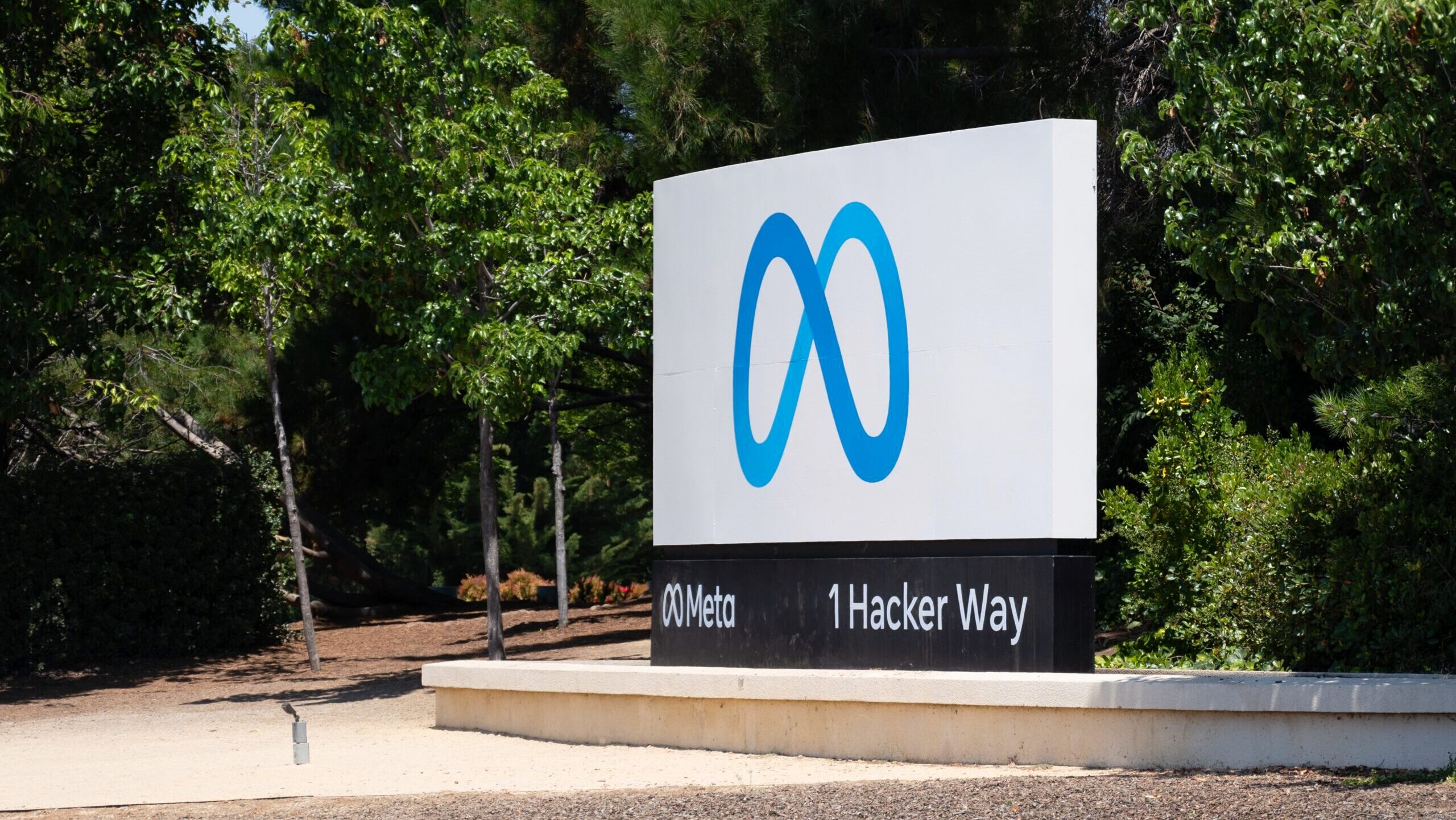Photo of the Meta headquarters in Menlo Park, California.