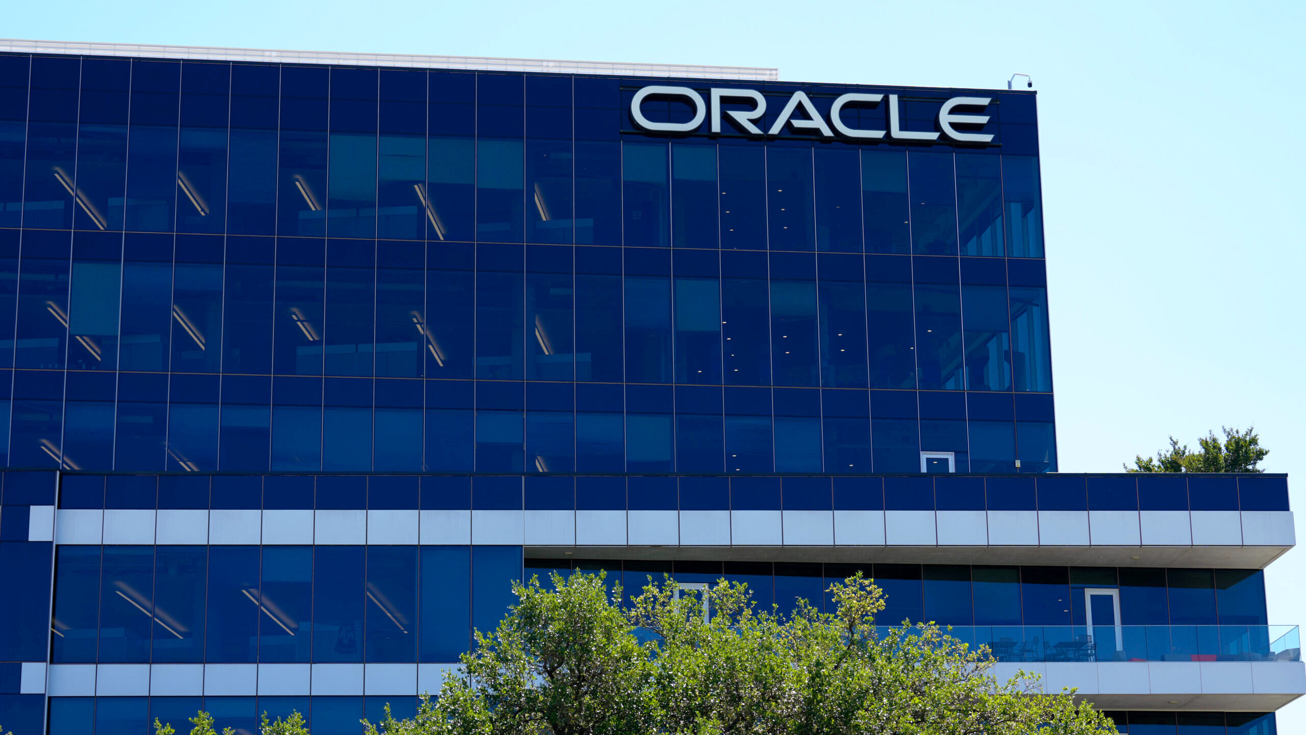 Oracle's headquarters in Austin, Texas is shown.