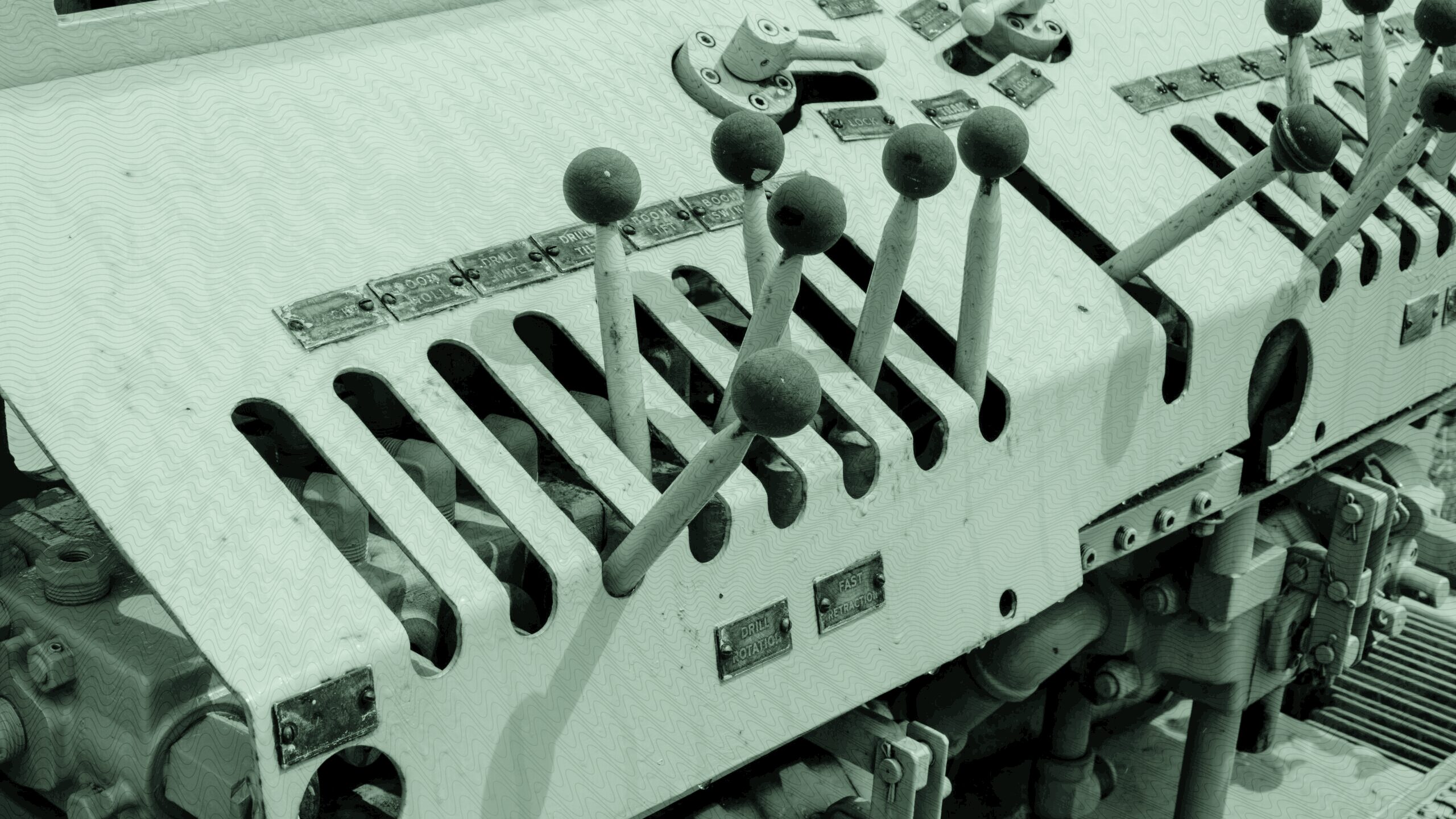 A series of levers.
