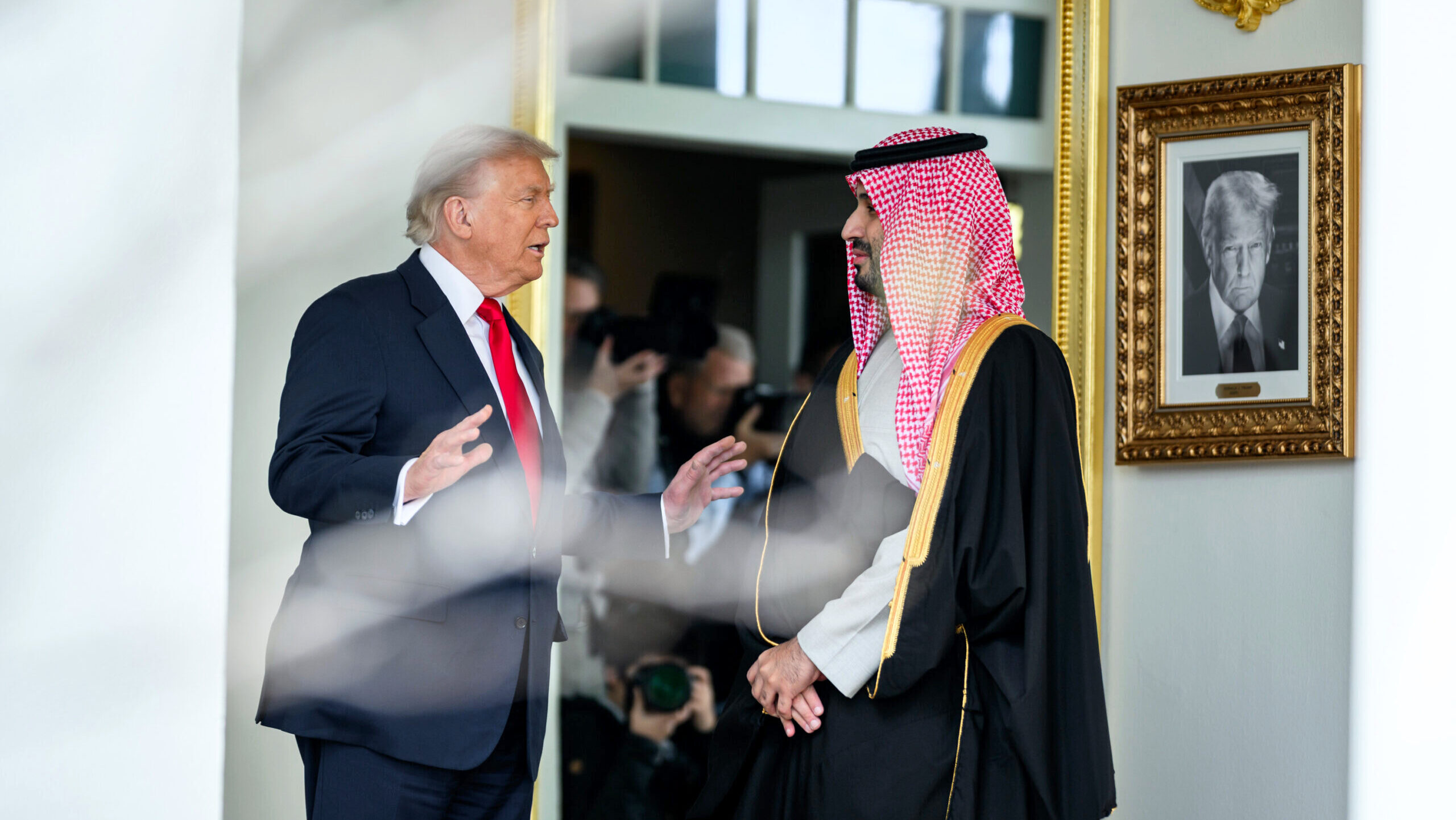Photo of President Donald Trump and Crown Prince and Prime Minister Mohammed bin Salman Al Saud of Saudi Arabia.